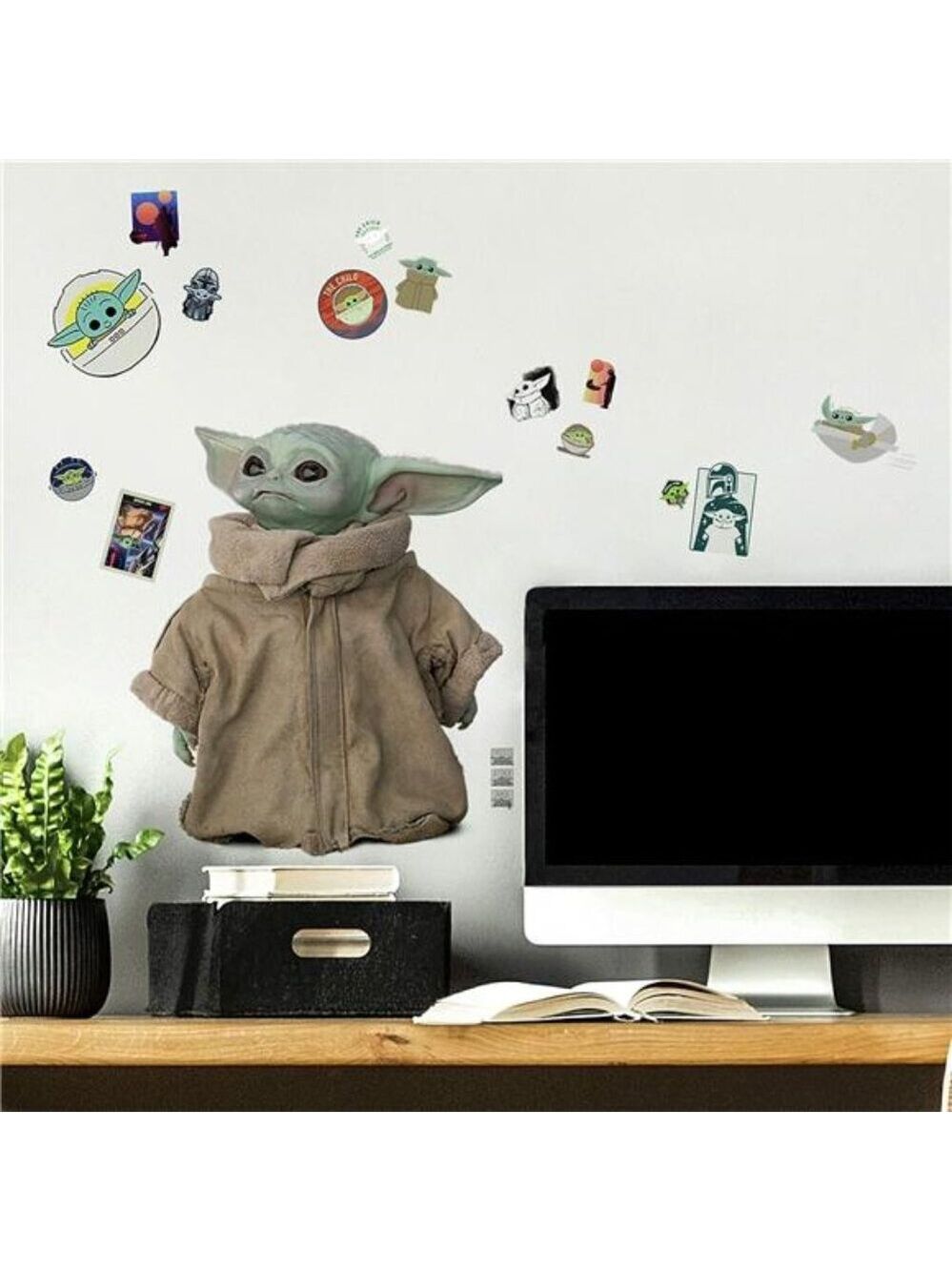 Grogu Wall Decals Peel And Stick Baby Yoda Mandalorian Kids Room Decor